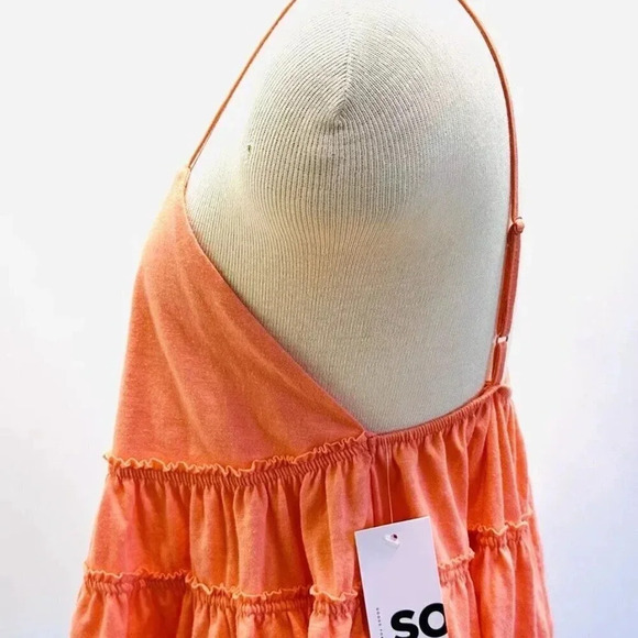 NWT SO GOODS FOR LIFE Juniors Sleeveless Straps Pullover V-Neck Coral Shirt XXL - Picture 4 of 9
